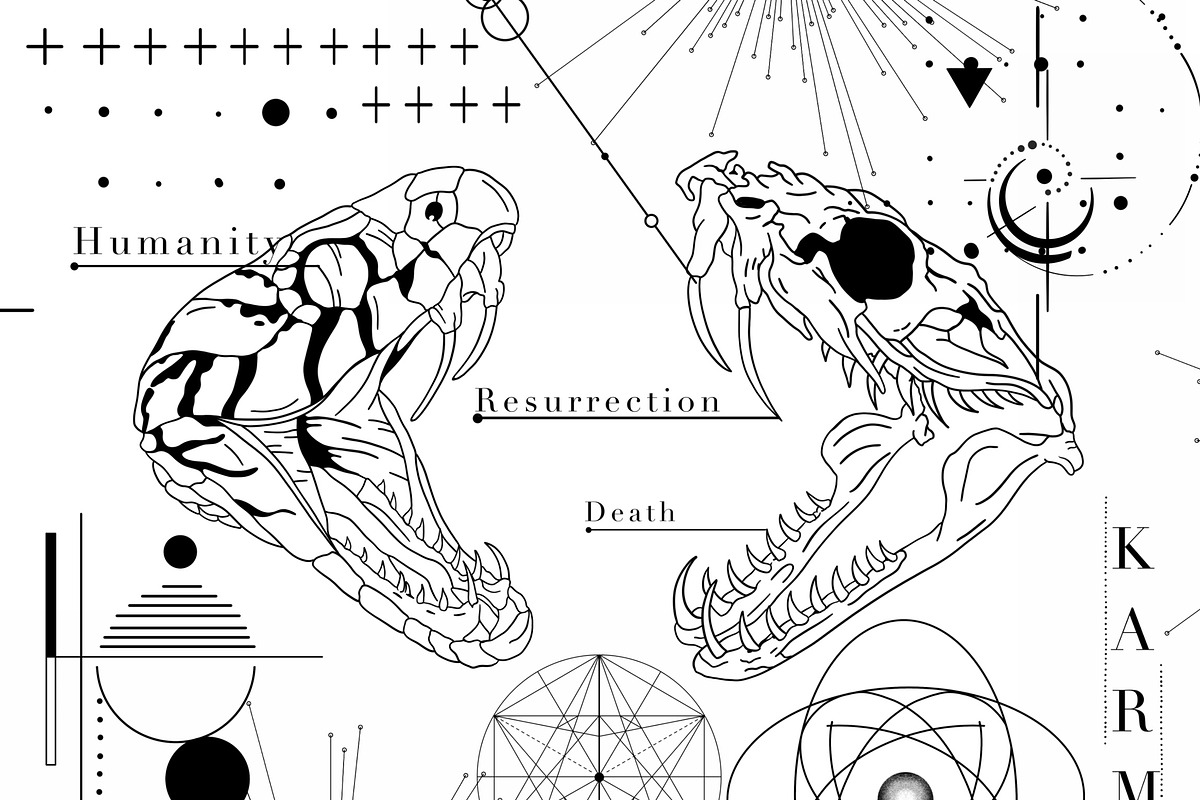 Geometric Tattoo Procreate Stamps, a Brush Add-On by Nuclear Brushes (Photo 9 of 10)