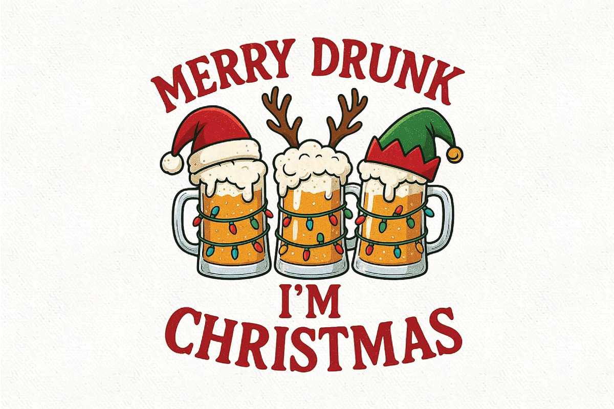 Merry Drunk I'm Christmas Beer, an Illustration by CraftArtStudio (Photo 1 of 4)