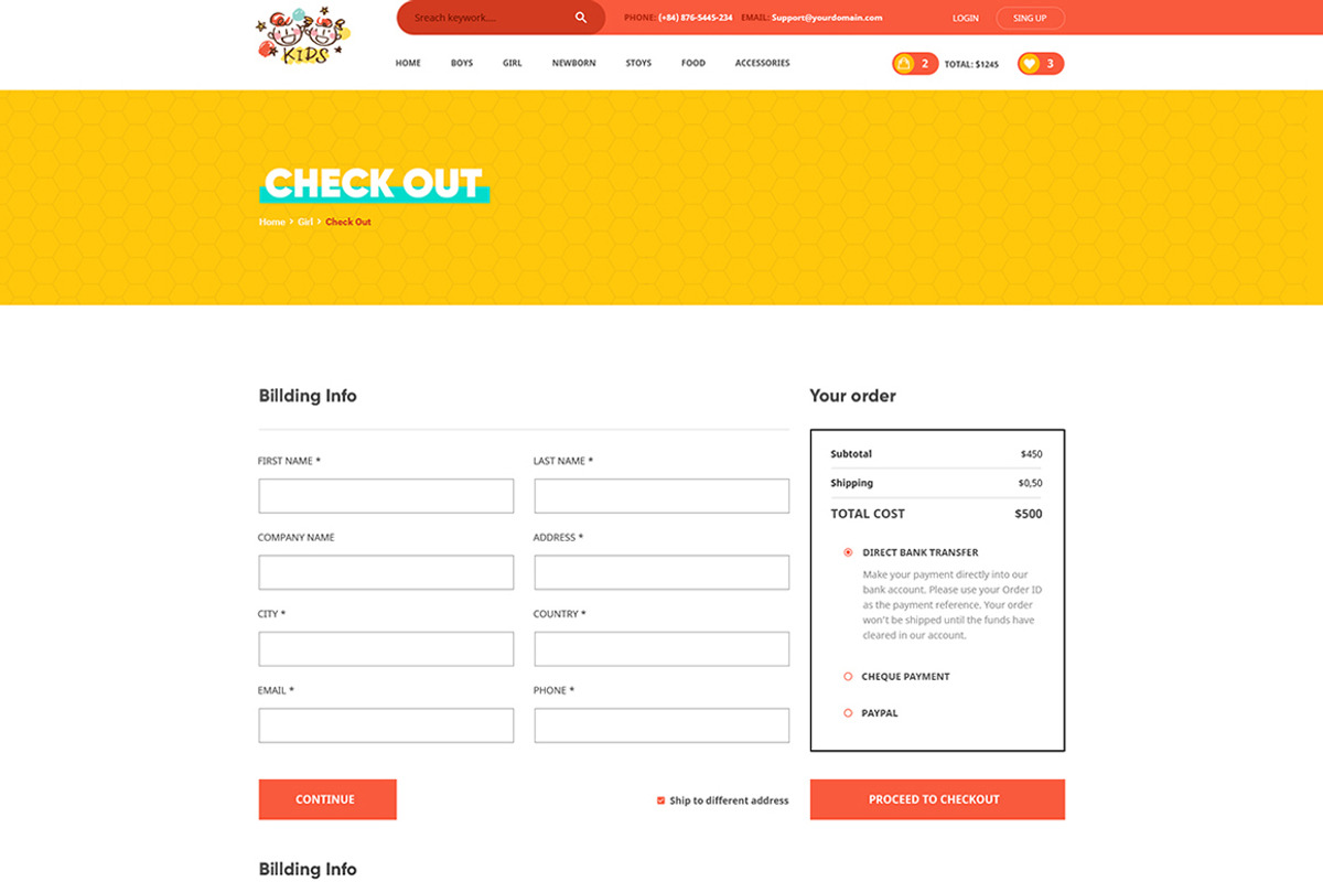 Kids - Love PSD for Kids, Baby shop, a Websites & App Template by Knighthemes (Photo 12 of 12)