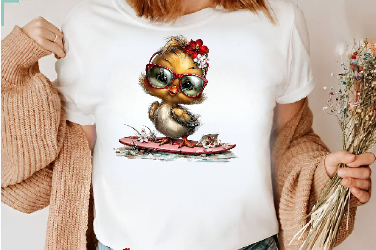 funny summer chick clipart, a Seasonal Illustration by CreationArt (Photo 5 of 5)