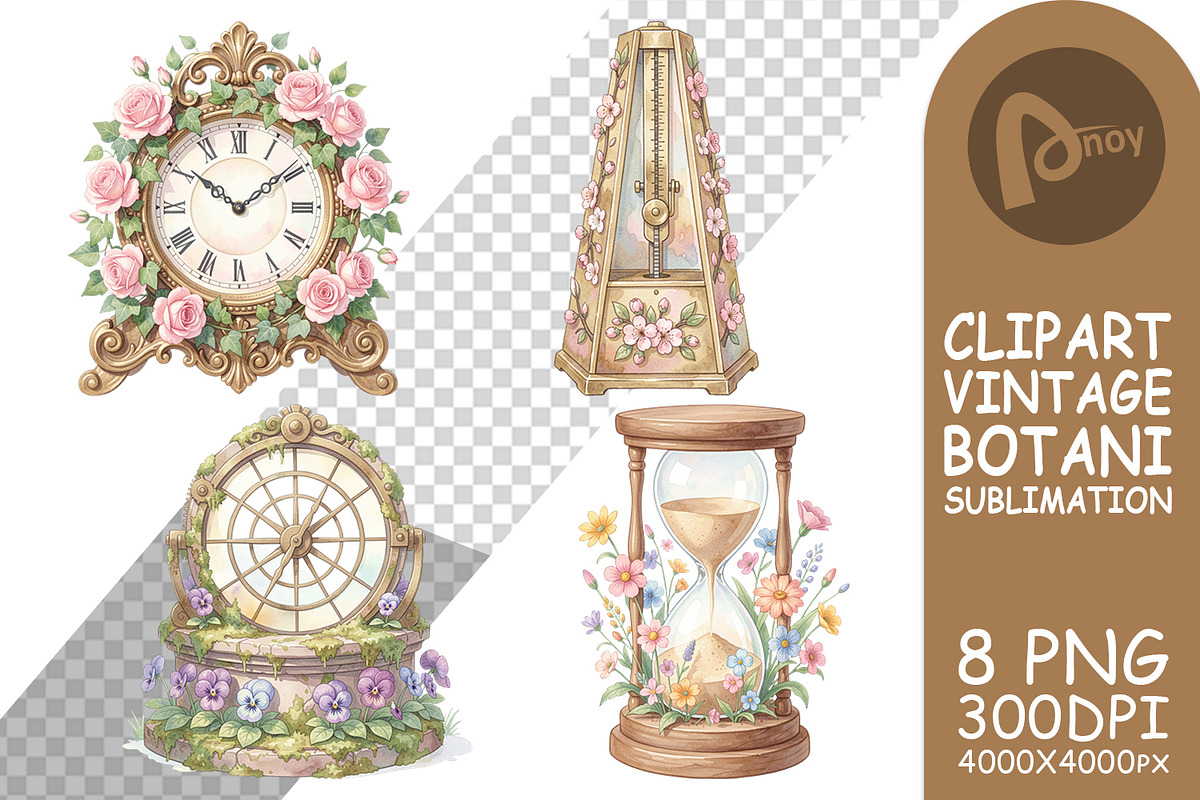 Vintage Mechanical Floral, a Decorative Illustration by Artnoy (Photo 10 of 18)