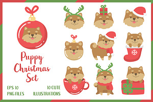 Puppy Christmas Set