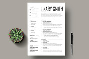 Minimal Black White CV Resume, a Resume Template by MightyDesign (Thumbnail 1 of 5)