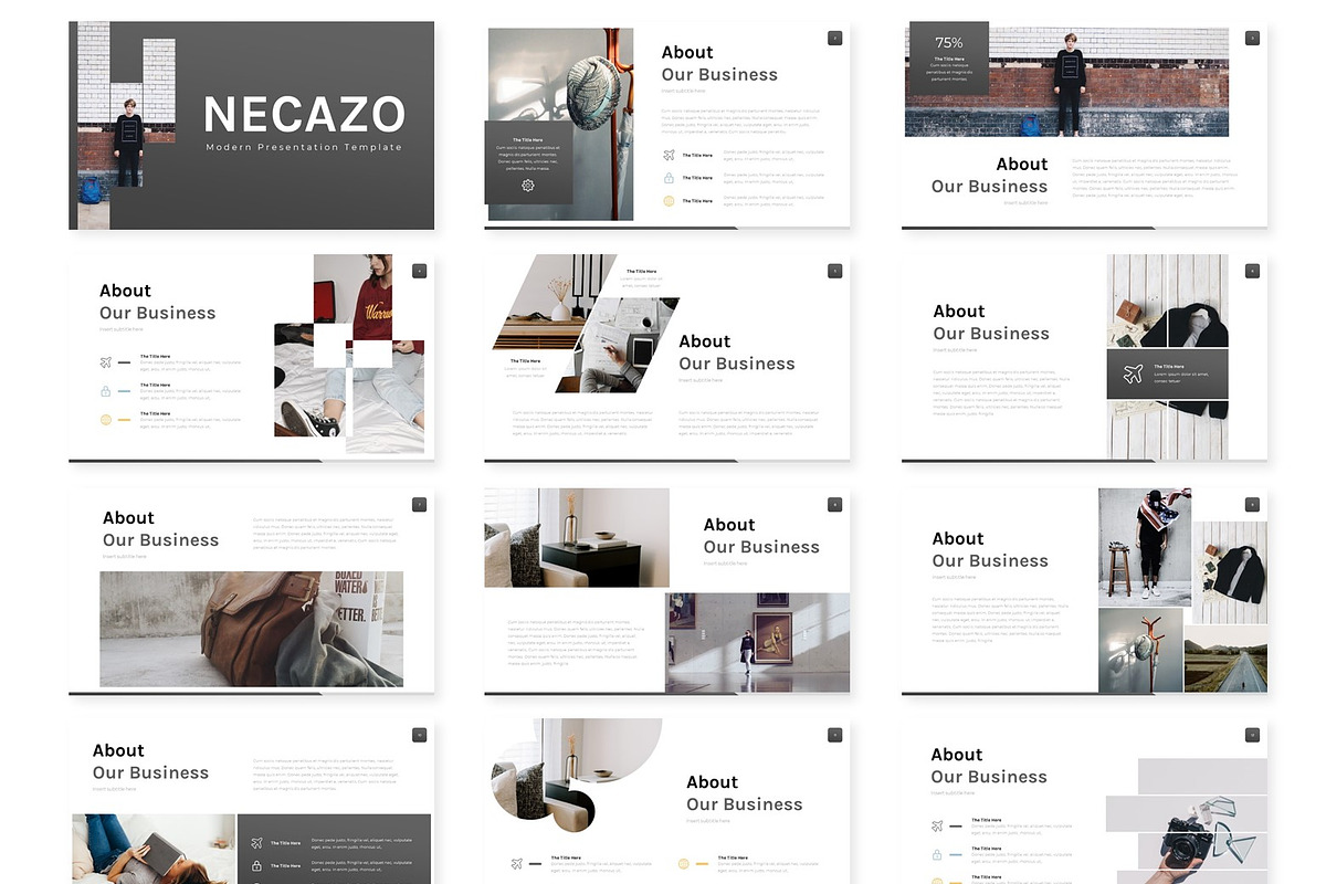 Necazo - Powerpoint Template, a Presentation Template by AQR Studio