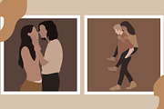 The Lovers Minimalist Graphic Art, a Decorative Illustration by Miracles Everywhere (Thumbnail 2 of 12)