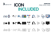 AI Healthcare Icons – 3 Style Set, an Outline Icon by Iconic Era (Thumbnail 2 of 2)