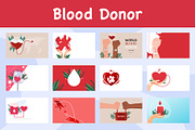 Blood donor day background vector, a Healthcare Illustration by foxndeer (Thumbnail 1 of 4)