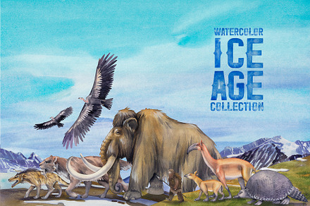 Watercolor ICE AGE collection