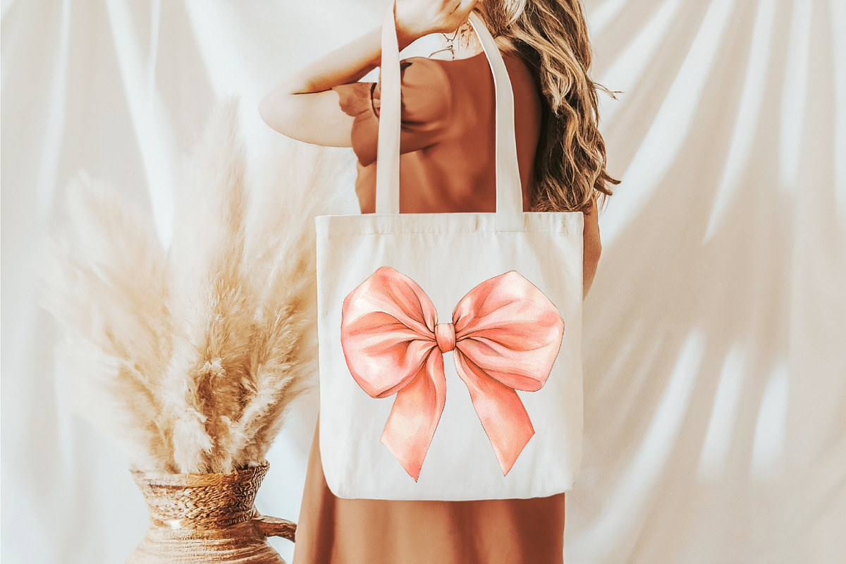 Watercolor Coquette Bow Clipart, a Seasonal Illustration by designcity5 (Photo 5 of 5)