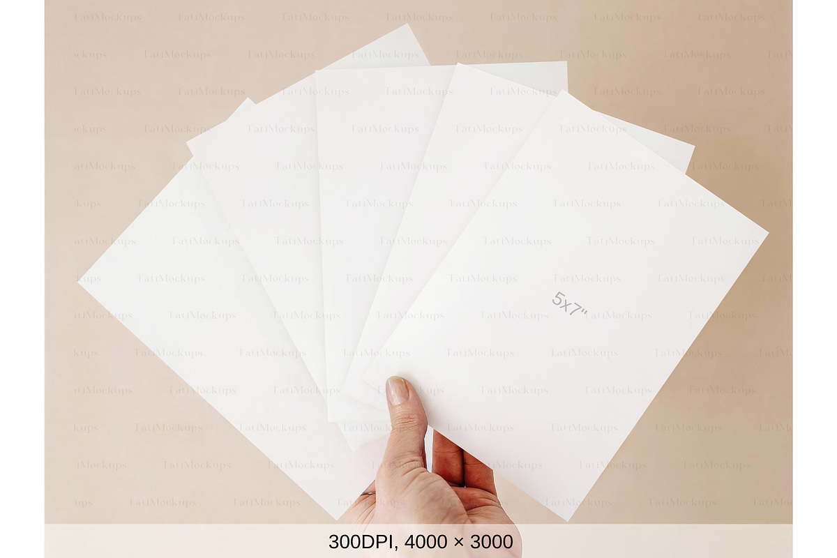 Blank Card in Hand Mockup, a Product Mockup by TatiMockup (Photo 2 of 4)