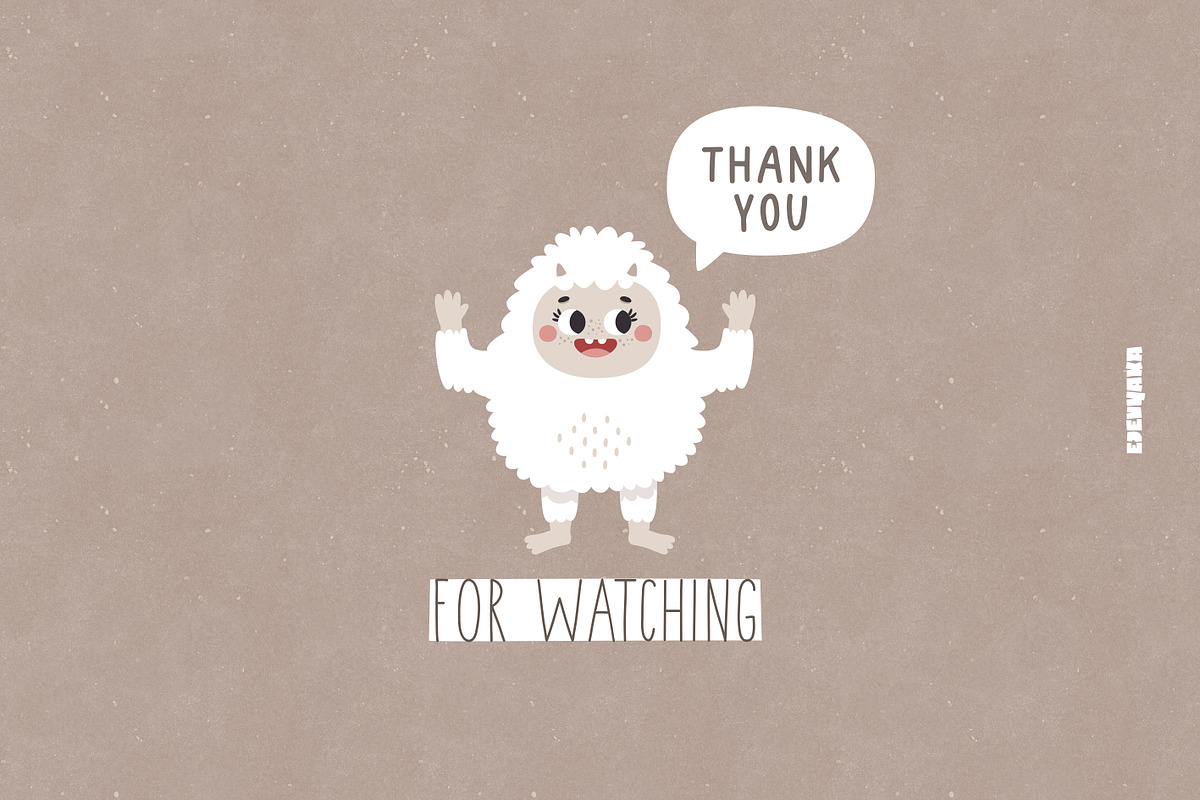 Christmas Yeti Clipart & Patterns, a Seasonal Illustration by Ejevyaka (Photo 11 of 11)