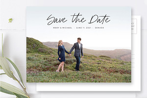 Save the Date Photo Card PSD, a Card Template by By Stephanie Design