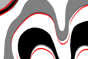 Red Black And White Abstract Wave