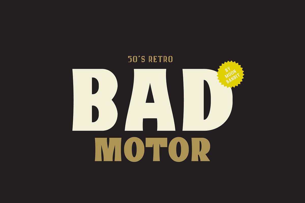 Bad Motor - Timeless typeface, a Sans Serif Font by MoonBandit (Photo 6 of 6)