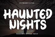 Haunted Nights | Script Font, a Script Font by Scratchones (Thumbnail 1 of 8)