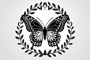 Butterfly Laurel Wreath Set, an Illustration by jahid234 (Thumbnail 4 of 7)