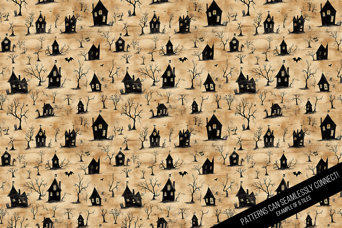 Vintage Halloween Digital Paper, a Pattern Graphic by Chromolume Studio (Photo 8 of 28)