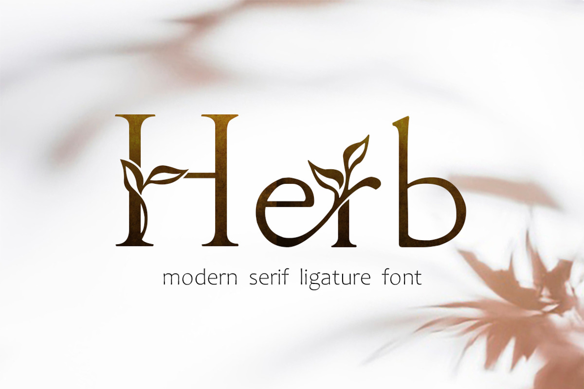 Herb - floral ligature font, a Serif Font by Innire (Photo 1 of 10)
