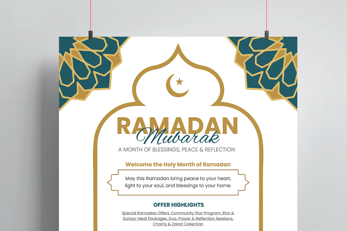 Modern Ramadan Flyer Design, a Flyer Template by MightyDesign (Photo 2 of 8)