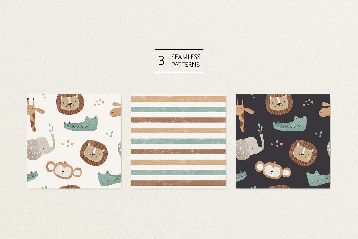 Cool animals, a Pattern Graphic by Olena Kuznietsova (Photo 2 of 9)