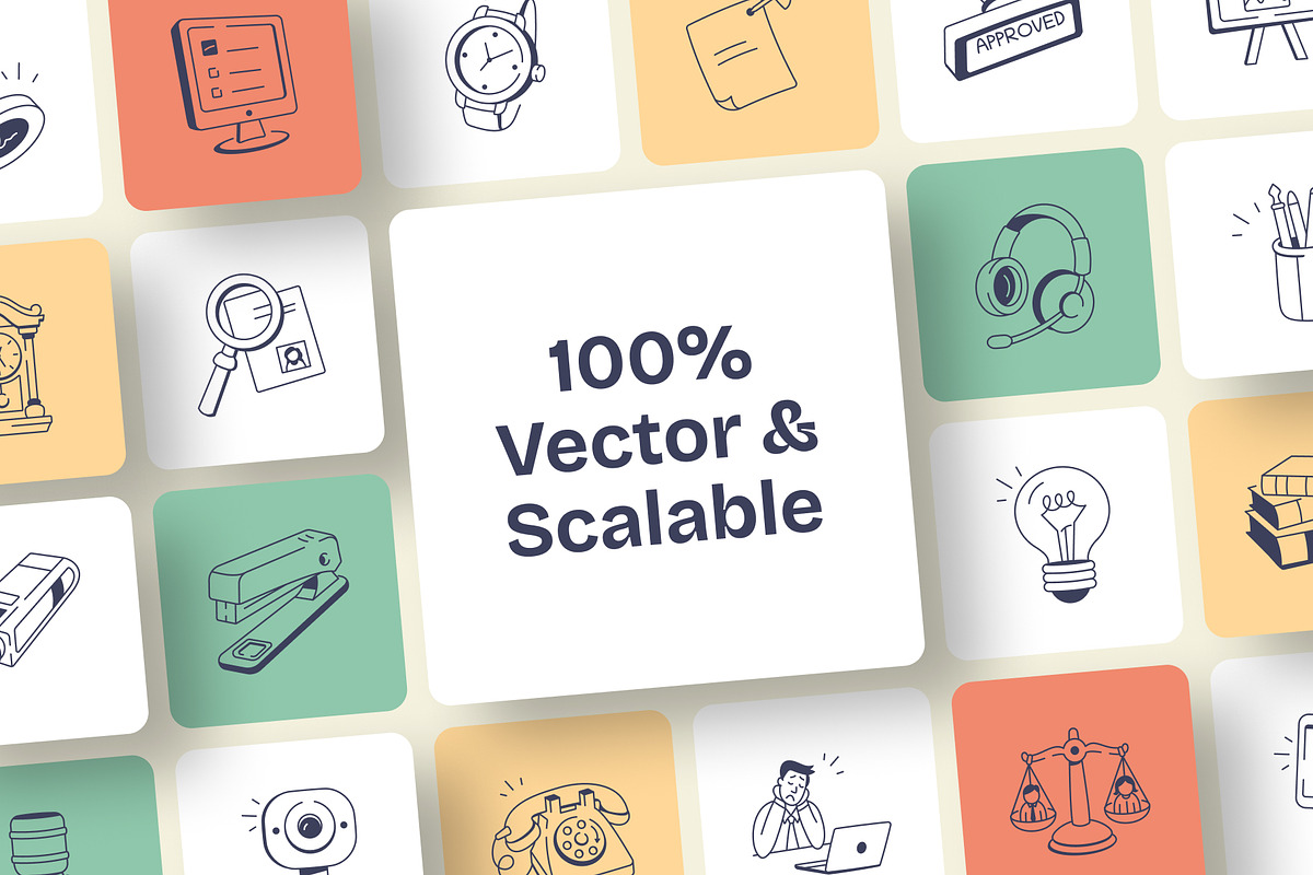 Work Doodles Icons, an Outline Icon by Vectors Market (Photo 5 of 8)