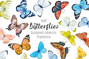 20 Watercolor Butterflies, an Object Illustration by Lembrik's Artworks (Thumbnail 1 of 3)