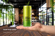 250 ml Energy Drink Can Mockup Set, a Cups & Container Mockup by PrimeMockup (Thumbnail 8 of 11)