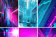 Futuristic Techno Backgrounds Pack, a Background Graphic by pictures for you (Thumbnail 6 of 12)