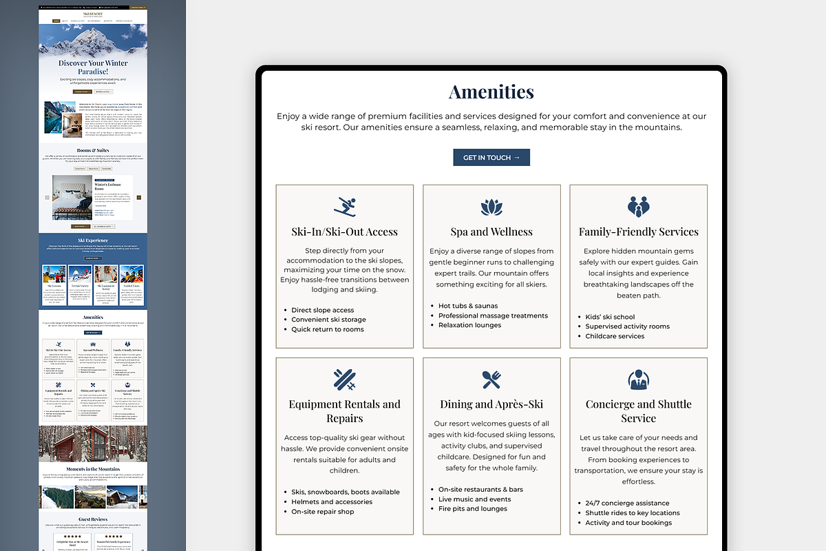 Ski Resort Wix Studio Website, a Wix Template by Kitteeh (Photo 10 of 11)