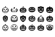 Minimal Halloween Pumpkin Icons, a Solid Icon by Vectorium Studio (Thumbnail 2 of 2)