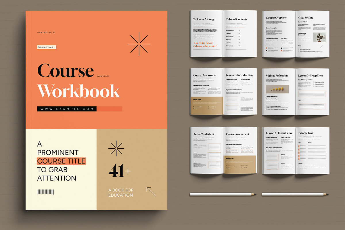 Course Workbook Template, a Brochure Template by MightyDesign (Photo 1 of 6)