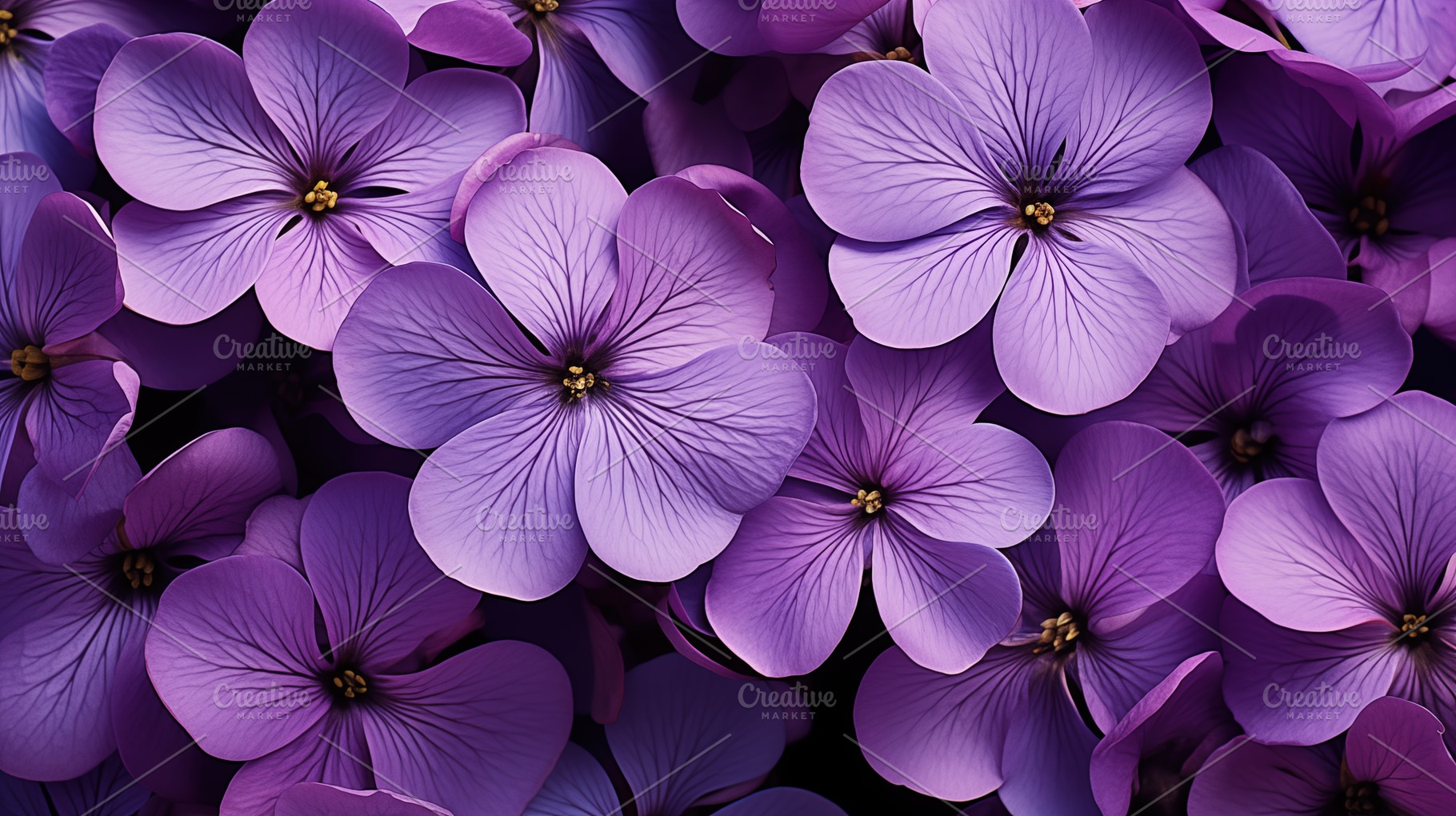 Many Violet flowers background, a Nature Photo by Textures & Backgrounds