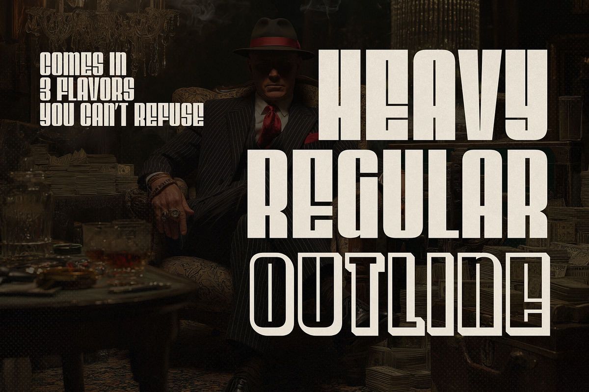 Shadow Syndicate Typeface, a Sans Serif Font by HipFonts (Photo 6 of 9)