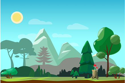 Landscape. trees and rocks outdoor, a Graphic by Onyx