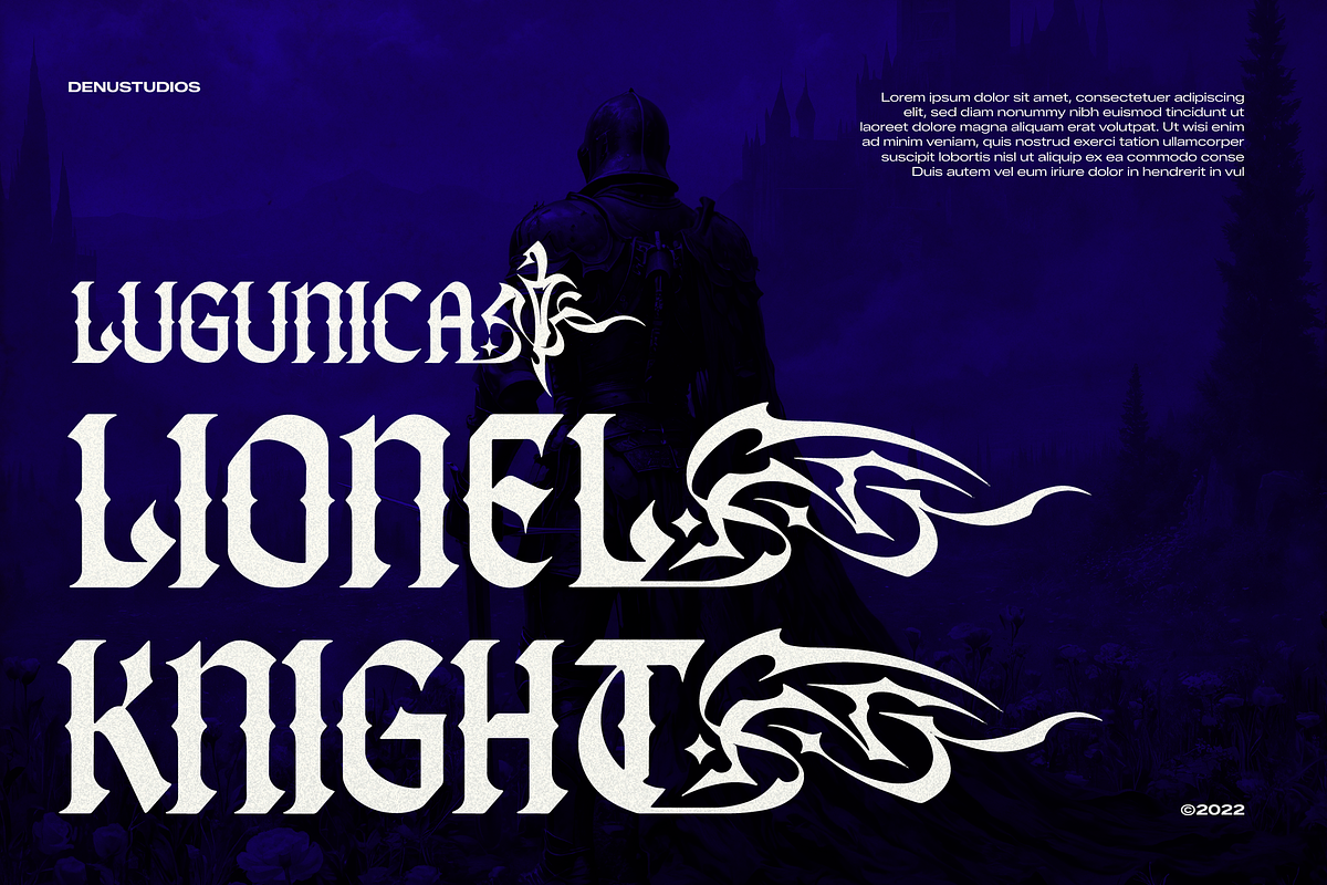 Kujang | Modern Blackletter, a Blackletter Font by Denustudios (Photo 3 of 11)