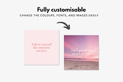 Self Love Quote Templates for Canva, a Social Media Template by DeeBeeDesign (Thumbnail 8 of 10)