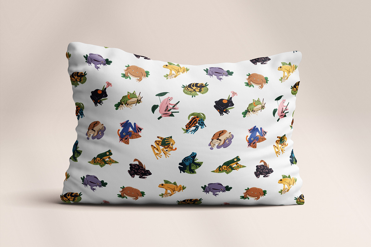 Frogs and toads seamless patterns, a Pattern Graphic by PaperTrident (Photo 5 of 8)