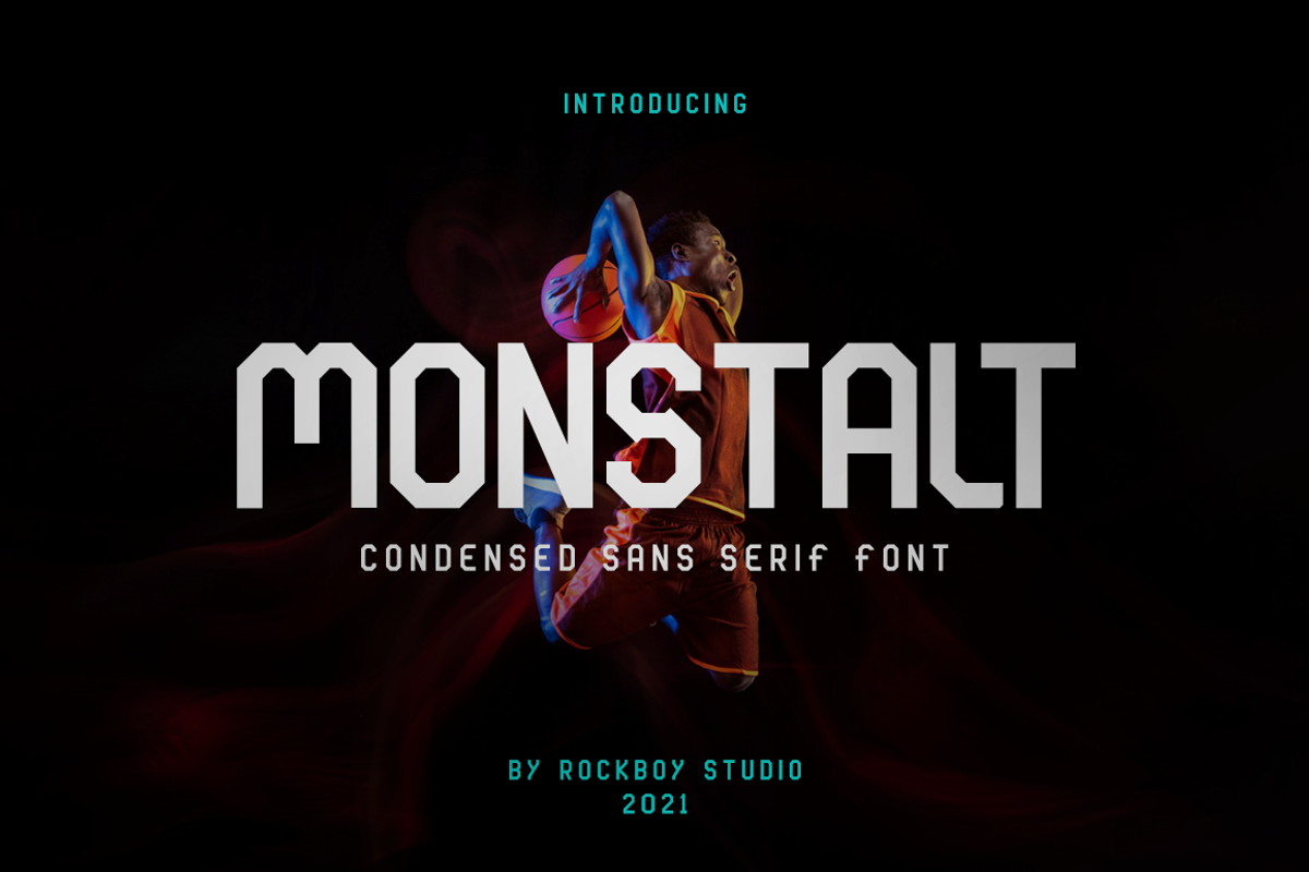 Monstalt - Sport Font, a Sans Serif Font by RockboyStd (Photo 1 of 12)