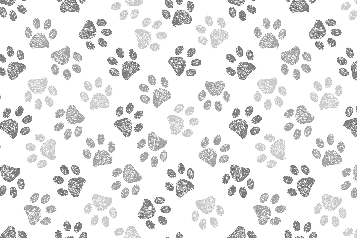 Paw print seamless pattern, a Pattern Graphic by gulsengunel (Photo 1 of 6)