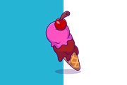 Ice Cream Cone Cartoon, a Food Illustration by Artstorystudio (Thumbnail 2 of 3)