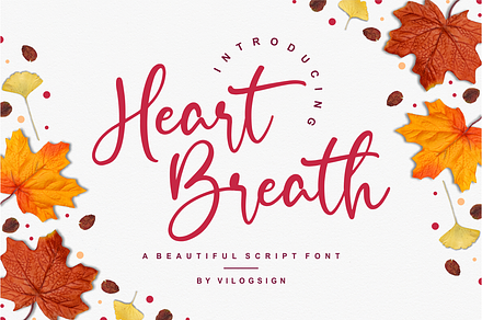 Heart Breath a Beautiful Script Font