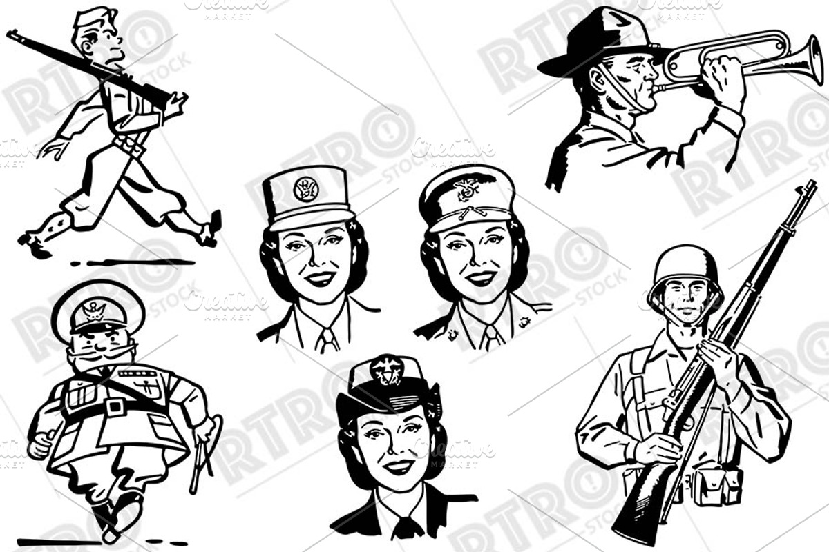 RTRO U.S. Armed Forces 1, an Illustration by RTRO Stock (Photo 5 of 5)