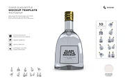 Curved Glass Bottle Mockup Set, a Household Mockup by DesignRushMarket (Thumbnail 1 of 11)