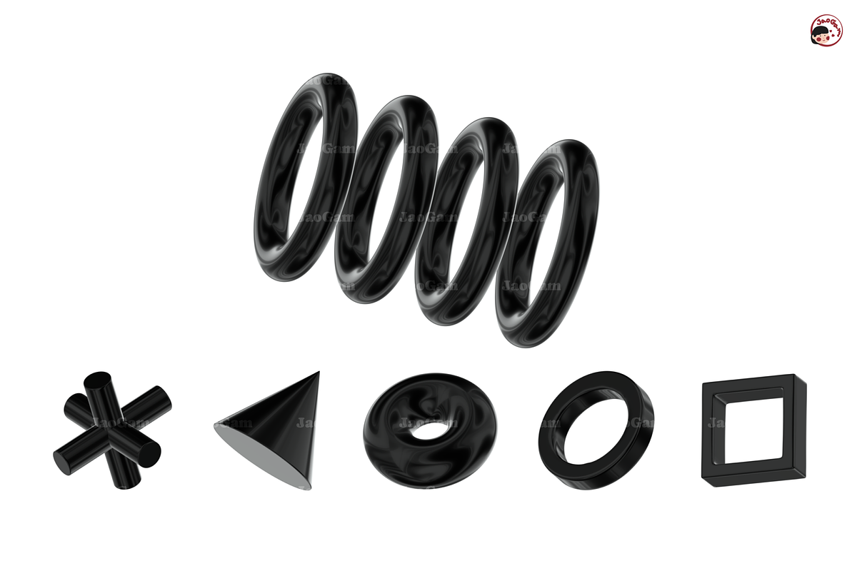 Y2K 3D Black Metallic Collection, an Object Graphic by JaoGam (Photo 7 of 8)