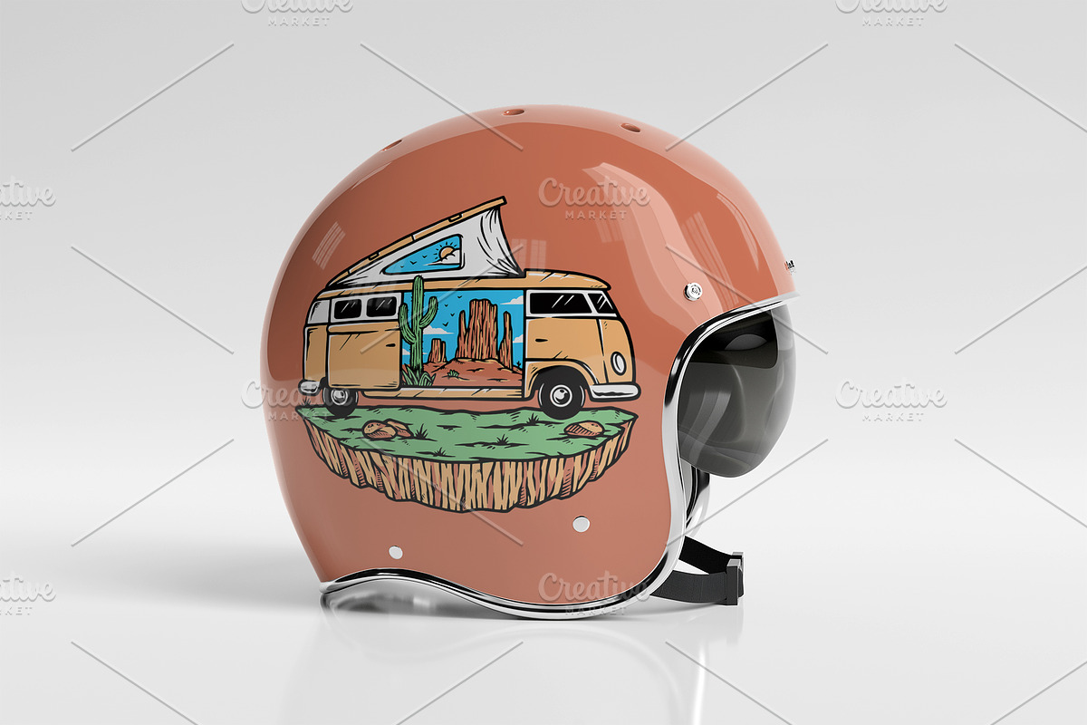 Trip to the desert in a campervan, a Transportation Illustration by gunaonedesign (Photo 6 of 7)