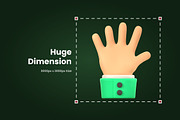 3D Hand Gesture Illustration, an Object 3D Model by SLAB! Design (Thumbnail 2 of 4)
