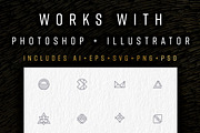 60 Minimal Geometric monoline logos, a Branding & Logo Template by Everyday Monster Creative (Thumbnail 3 of 6)