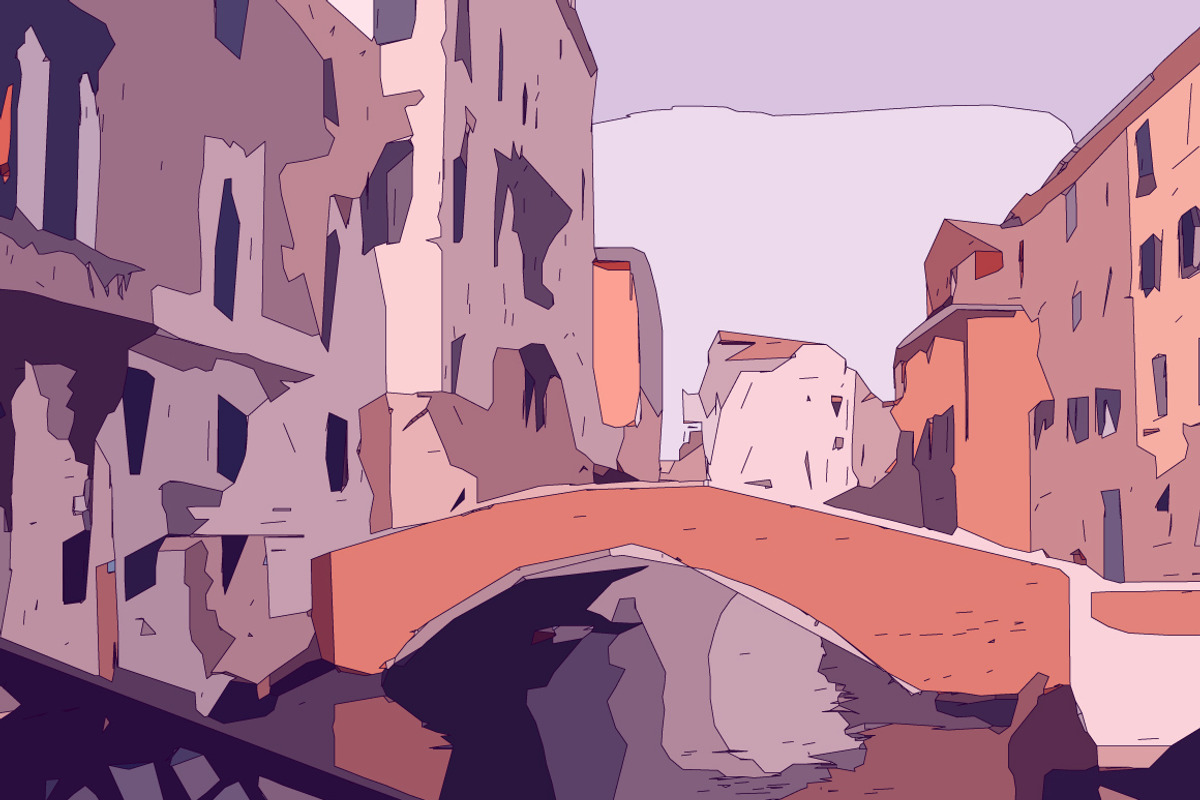 Illustration of flat lamp alphabet 3 preview 3