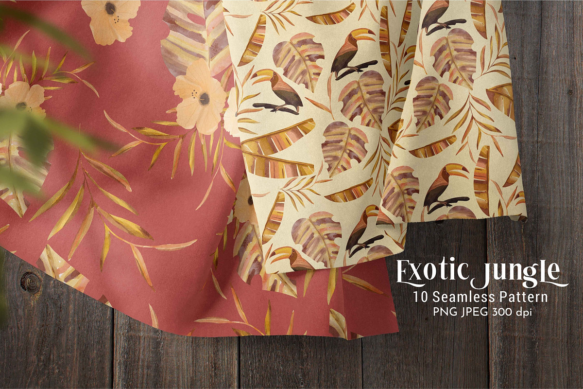 EXOTIC JUNGLE Seamless Pattern, a Pattern Graphic by Madebyia (Photo 1 of 6)