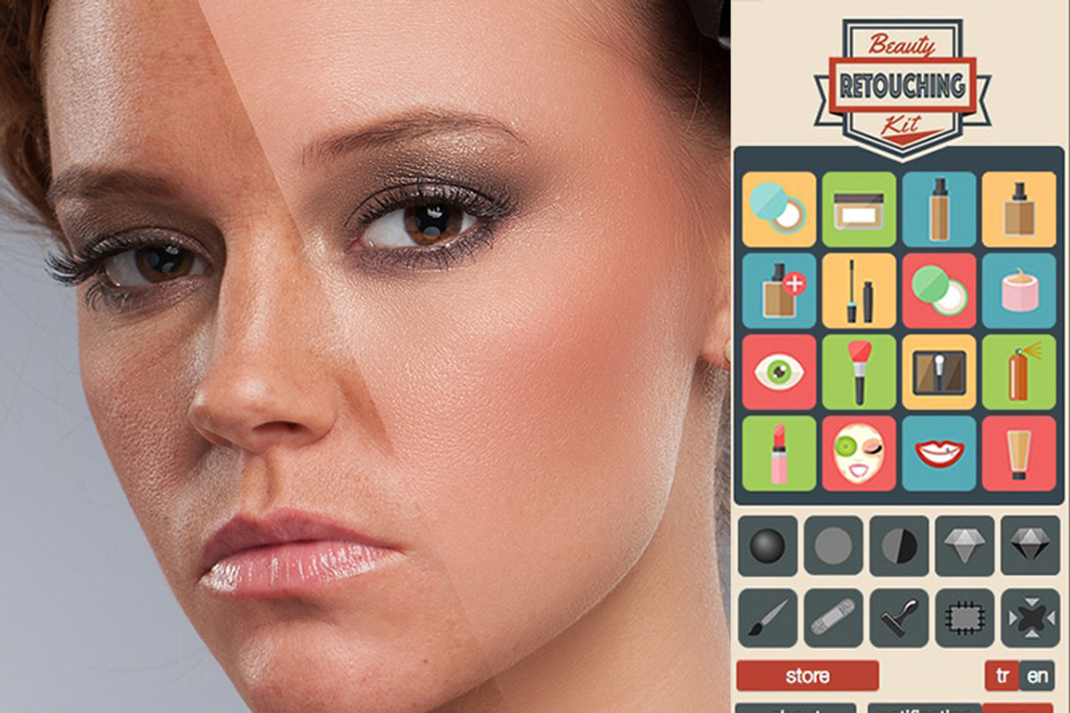 Beauty Retouching Kit v3.0 CC2020, a Plug-in Add-On by Photoshop-Store.com (Photo 2 of 6)